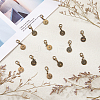 SUPERFINDINGS 4 Sets 12 Constellations Flat Round Alloy Pendants Decoration HJEW-FH0001-37-5