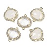 Natural Quartz Crystal Faceted Oval Links G-B126-01G-08-1