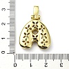 Brass Micro Pave Clear Cubic Zirconia Pendants KK-M279-01G-A-3