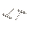 Brass Stud Earrings for Women Men KK-C028-23P-2