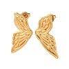 304 Stainless Steel Butterfly Wing Stud Earrings EJEW-I320-22G-01-4