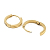 Ion Plating(IP) 304 Stainless Steel Micro Pave Clear Cubic Zirconia Huggie Hoop Earrings EJEW-C096-01F-G-2