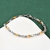 201 Stainless Steel Link Chain Bracelets for Men Women BJEW-B143-03GP-2
