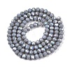 Electroplate Opaque Solid Color Glass Beads Strands LS-EGLA-A044-P4mm-L10-3