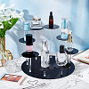 8-Tier Flat Round Acrylic Minifigures Organizer Display Risers ODIS-WH0058-02-5