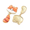 Printed Alloy Pendants ENAM-K076-45G-01-2