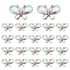 Platinum Tone Alloy Rhinestone Butterfly Cabochons DIY-FG0009-98A-1