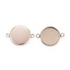 Ion Plating(IP) 304 Stainless Steel Cabochon Connector Settings X-STAS-G127-14-14mm-RG-1