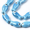 Handmade Porcelain Ceramic Beads Strands X1-PORC-T006-03P-3