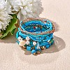 11Pcs Boho Seed Beads Stretch Bracelets Set JB738A-3