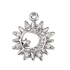 Brass Micro Pave Clear Cubic Zirconia Pendants KK-L238-17P-1