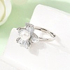 Adjustable Brass Micro Pave Cubic Zirconia Enamel Finger Rings CU-CBABA66-01A-P-3