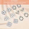 Olycraft 24Pcs 6 Style Mixed Pattern Opaque Acrylic Pendants SACR-OC0001-05-4