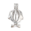 Alloy Bead Cage Pendants FIND-M012-01N-P-1