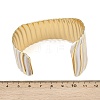 304 Stainless Steel Enamel Open Cuff Bangles BJEW-K288-01G-3