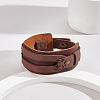 1Pc Punk Style PU Leather Cord Bracelets for Men BJEW-LP0001-19-3