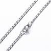 304 Stainless Steel Curb Chain Necklaces NJEW-P147-05-4