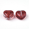 Transparent Spray Painted Glass Beads X-GLAA-N035-02-E01-2