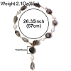 Alloy Resin Imitation Pearl Nuggets Lariat Necklaces for Women WG2BD40-01-5