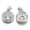 Brass Micro Pave Cubic Zirconia Pendants ZIRC-T013-08P-NF-2