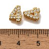 Rack Plating Number Brass Micro Pave Clear Cubic Zirconia Silde Charms KK-A231-13E-3