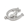 Brass Micro Pave Clear Cubic Zirconia Pendants KK-B177-05D-P-2