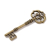 Skeleton Key Tibetan Style Alloy Big Pendants TIBEP-S293-033AB-LF-2