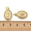 Brass Micro Pave Cubic Zirconia with Synthetic Opal Pendants KK-D096-03A-02-3