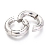 Tarnish Resistant 202 Stainless Steel Huggie Hoop Earrings EJEW-O087-08F-P-2