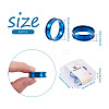 6Pcs 6 Styles Stainless Steel Grooved Finger Ring Settings STAS-YS0001-19-3