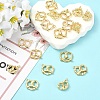 6Pcs 6 Styles Brass Micro Pave Cubic Zirconia Pendants KK-YW0004-50-4