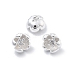 925 Sterling Silver Pave Clear Cubic Zirconia 3D Flower Charms STER-D302-12S-1