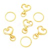 10Pcs Heart Shape Zinc Alloy Swivel Lobster Clasps IFIN-YW0003-88G-1