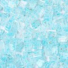 Transparent Spray Painted Glass Seed Beads SEED-L011-10A-16-3