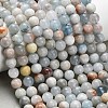 Natural Aquamarine Beads Strands G-F591-29B-8mm-1