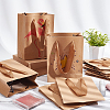  50Pcs Rectangle Kraft Paper Bags with Handle AJEW-NB0005-38-5