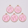 Alloy Enamel Pendants X-ENAM-S124-01B-09E-2