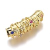 Brass Micro Pave Colorful Cubic Zirconia Pendants ZIRC-O035-03G-3