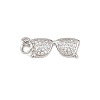 Brass Micro Pave Cubic Zirconia Pendants KK-P339-17P-1
