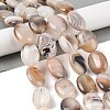 Natural Striped Agate/Banded Agate Beads Strands G-Q182-01K-2