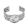 Constellation Alloy Open Cuff Bangles for Women Men LS-BJEW-C064-01AS-11-2