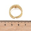 304 Stainless Steel Pave Clear Cubic Zirconia Cuff Open Rings for Women RJEW-F207-03F-G-3