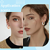 9 Pairs 9 Colors Two Tone 304 Stainless Steel Chunky Huggie Hoop Earrings EJEW-SC0001-90-5