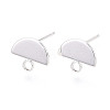 Brass Stud Earring Findings KK-WH20009-17S-3