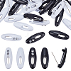 40Pcs Plastic Oval Brooch JEWB-NB0001-25A-1