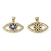 Brass Micro Pave Cubic Zirconia Pendants ZIRC-N039-235-1