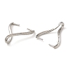 Rhodium Plated 925 Sterling Silver Micro Pave Clear Cubic Zirconia Ice Pick Pinch Bails X-STER-NH0001-52P-2