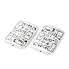 Plating Printed Acrylic Beads AC-CBA655C-06-2