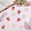 30Pcs 2 Colors Electroplate Opaque Acrylic Pendants PACR-SC0001-09-5