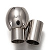 Tarnish Resistant 304 Stainless Steel Magnetic Clasps with Glue-in Ends STAS-L254-001B-P-2